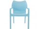 Krzesło Diva błękitne sztaplowane polipropylenczaerwone 