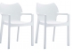 Zestaw  Krzesło sztaplowane DIVA białe