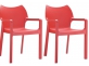 Zestaw  Krzesło sztaplowane DIVA czerwone