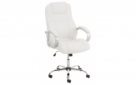 Fotel biurowy dla ciężkich osób 150 kg BIG AVE ekoskora BIAŁA