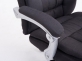 Rozkładany fotel biurowy TROY XL obrotowy podnóżek CZARNY