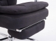Rozkładany fotel biurowy TROY XL obrotowy podnóżek CZARNY