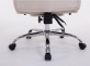 Rozkładany fotel biurowy TROY XL obrotowy podnóżek KREMOWY