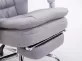 Rozkładany fotel biurowy TROY XL obrotowy podnóżek SZARY