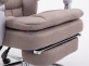 Rozkładany fotel biurowy TROY XL obrotowy podnóżek TAUPE