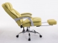Rozkładany fotel biurowy TROY XL obrotowy podnóżek ŻÓŁTOZIELONY