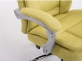 Rozkładany fotel biurowy TROY XL obrotowy podnóżek ŻÓŁTOZIELONY