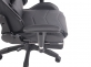 Fotel dla gracza masażer podgrzewany z podnóżkiem Turbo XFM czarno-czarna tapicerka  ekologiczna