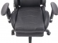 Fotel dla gracza masażer podgrzewany z podnóżkiem Turbo XFM czarno-czarna tapicerka  ekologiczna