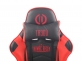 Fotel dla gracza masażer podgrzewany z podnóżkiem Turbo XFM czarno-czerwona tapicerka  ekologiczna