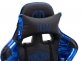 Fotel gamingowy z podnóżkiem Racing Turbo czarno-niebiesko-błyszcząca